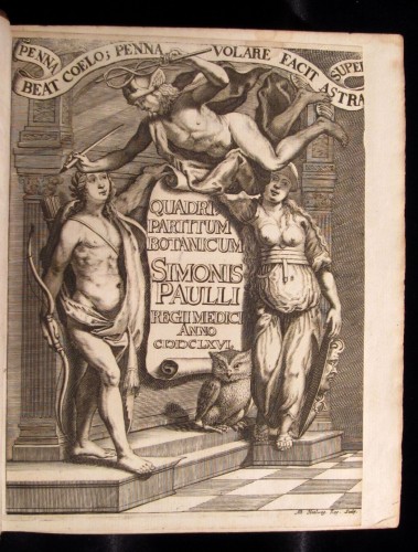 PAULLI Simon (Rostock 1683 - Kopenhagen 1680) - QUADRIPARTITUM BOTANICUM [...]. [Unito a:] CONTINUATIO APPENDICIS, AD OPUS QUADRIPARTITUM BOTANICUM [...].