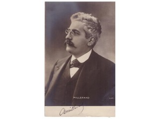 MILLERAND Alexandre (1859-1943) - CARTOLINA POSTALE AUTOGRAFA FIRMATA